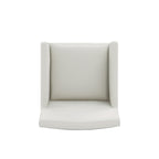 Anna Square Vegan Leather Armchair in Stone