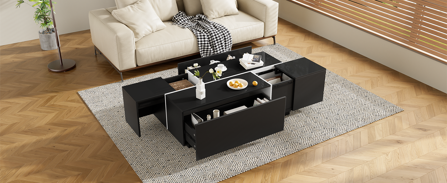 U-Can 47.2''-72.7'' Extendable Coffee Table