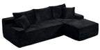 94 Inch Right Chaise L Shaped Boneless Cloud Sectional Sofa