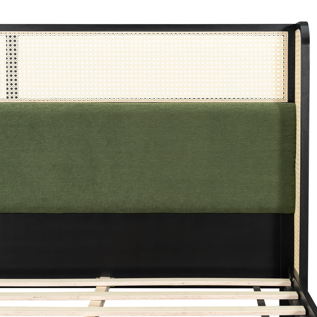 King Size Bed Frame in Black and Green