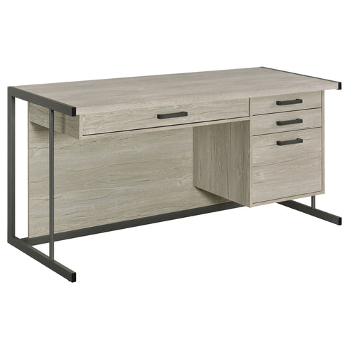 Brisley Whitewashed Office Desk
