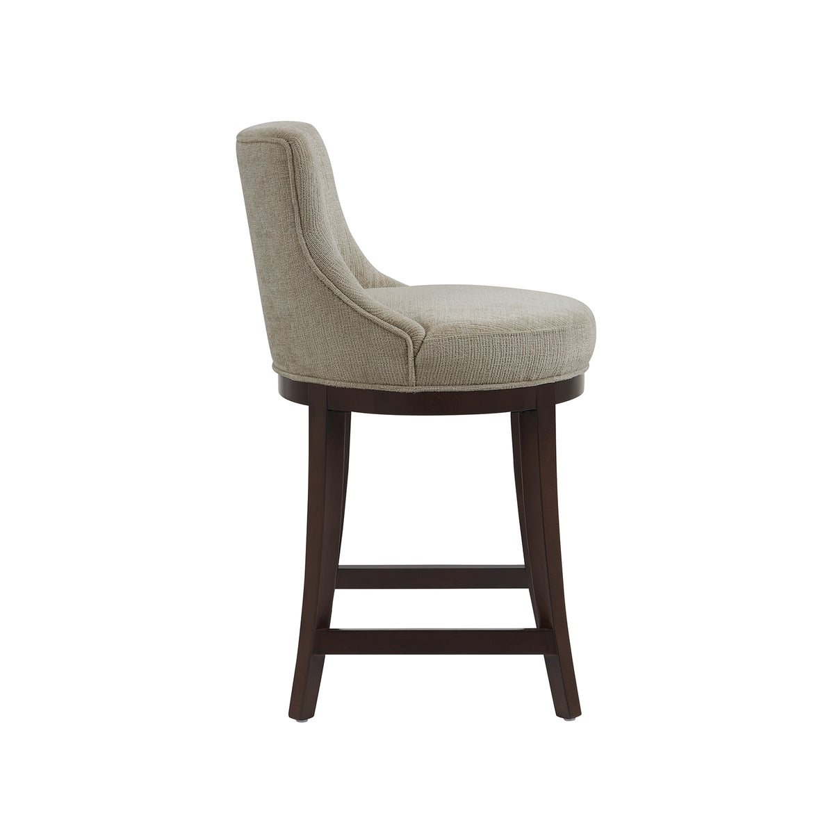Lucia Wood Chenille Counter Stool