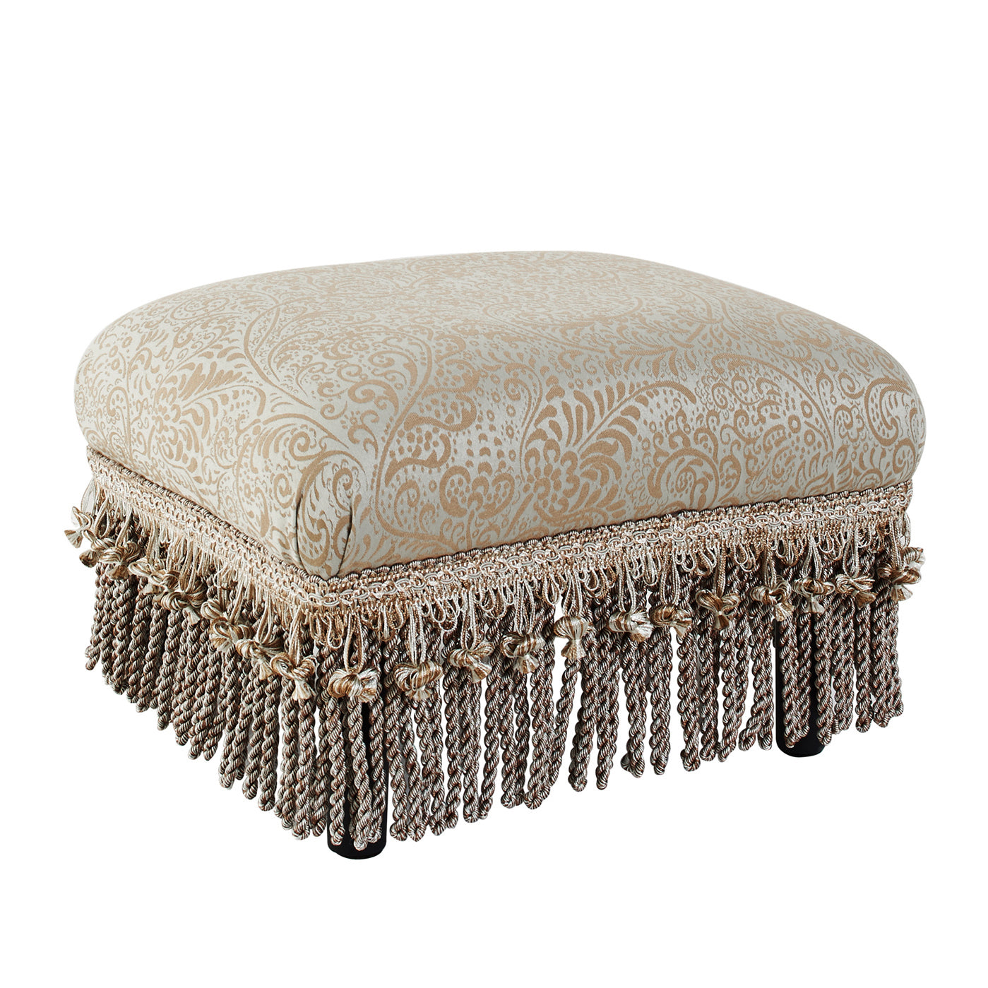 Fiona Accent Footstool Ottoman, Silvery-Blue