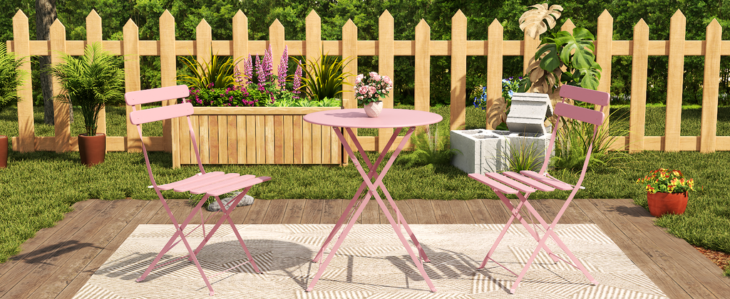 3 Piece Bistro Table and Chairs Set