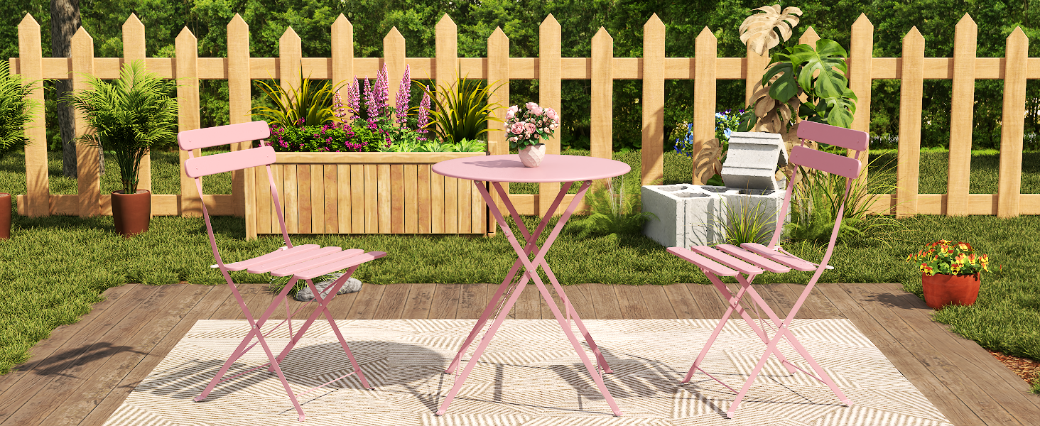 3 Piece Bistro Table and Chairs Set