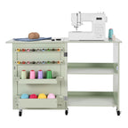 Folding Sewing Table - Multipurpose Craft Station with Storage