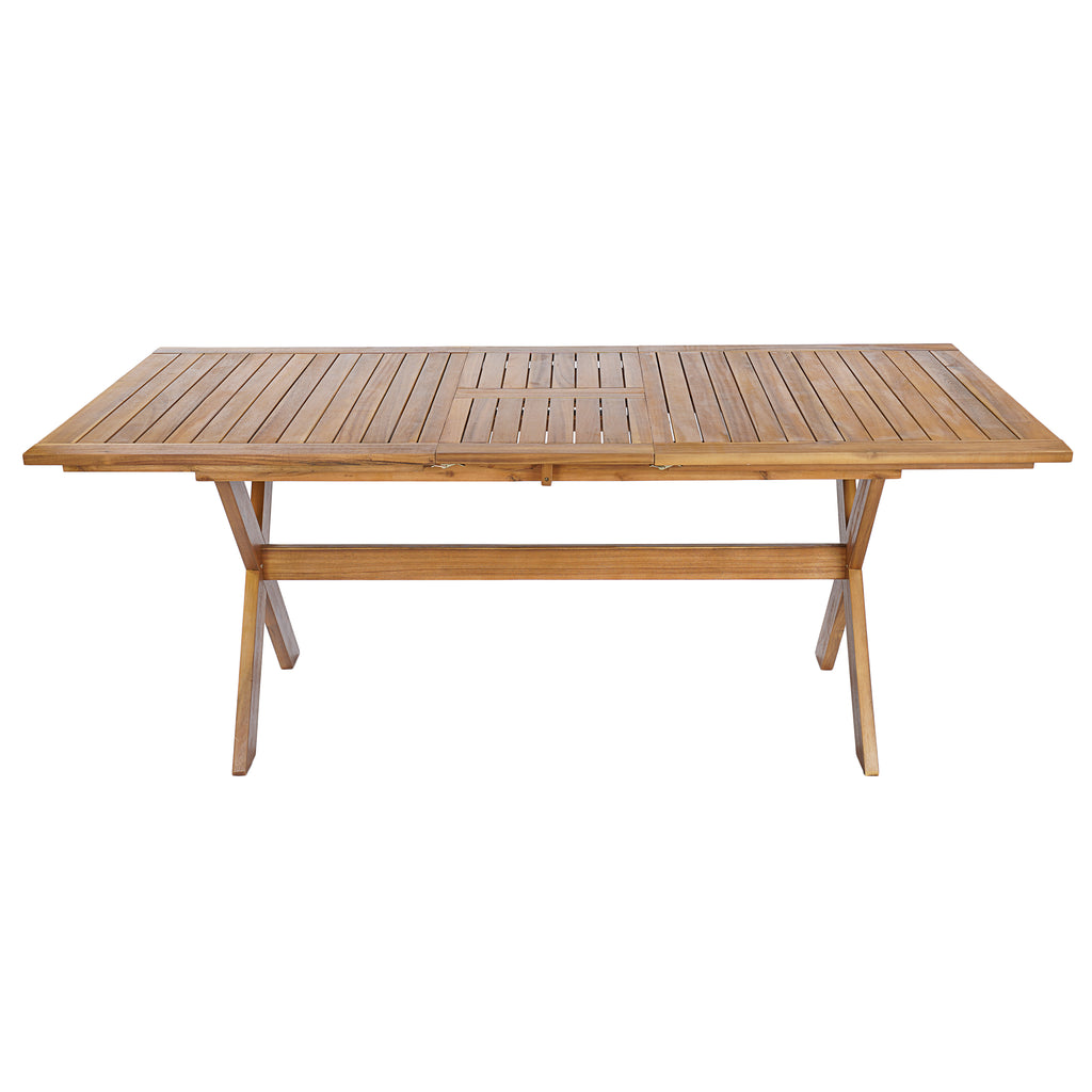7 Pieces Acacia Wood Outdoor Dining Set with Cushions