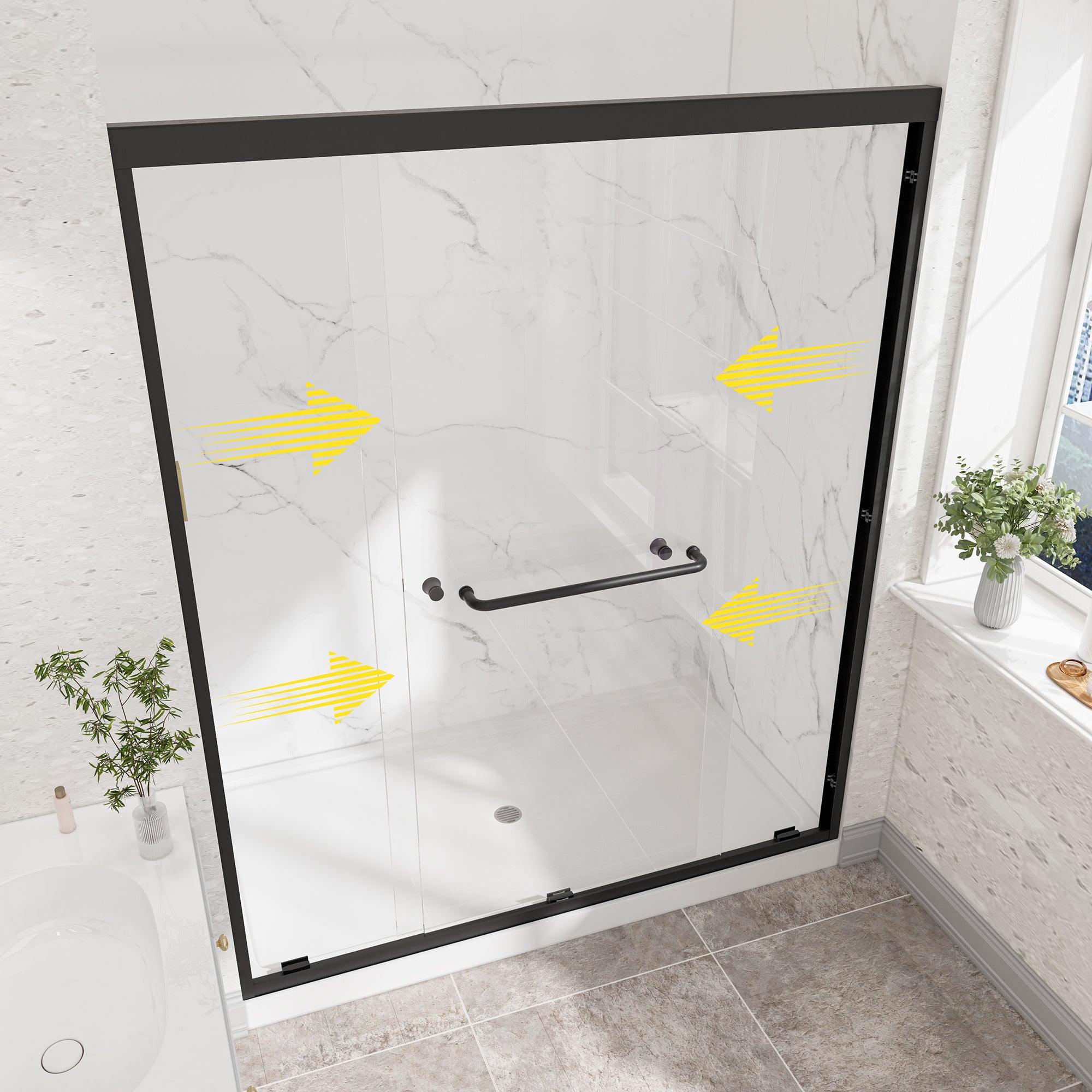Premium 55"-60" W x 72" H Shower Door