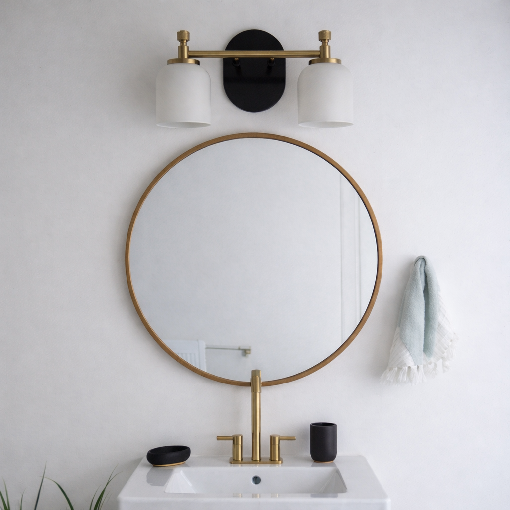 Vortex Traditional Style Two Lights Vanity Over Bathroom Mirror Wall Sconce