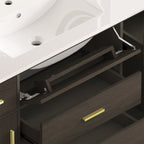 48" Dark Brown Bathroom Vanity