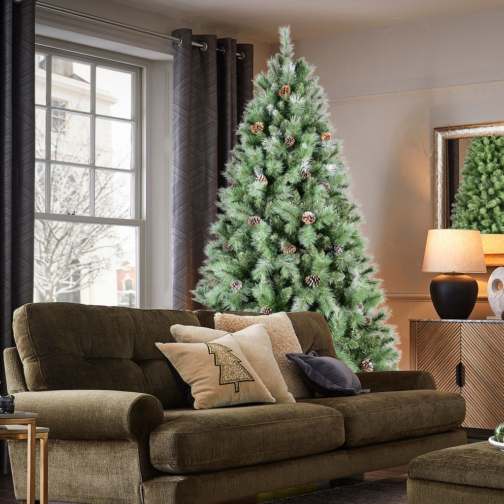 7.5FT Christmas Tree with 92 Pine Cones