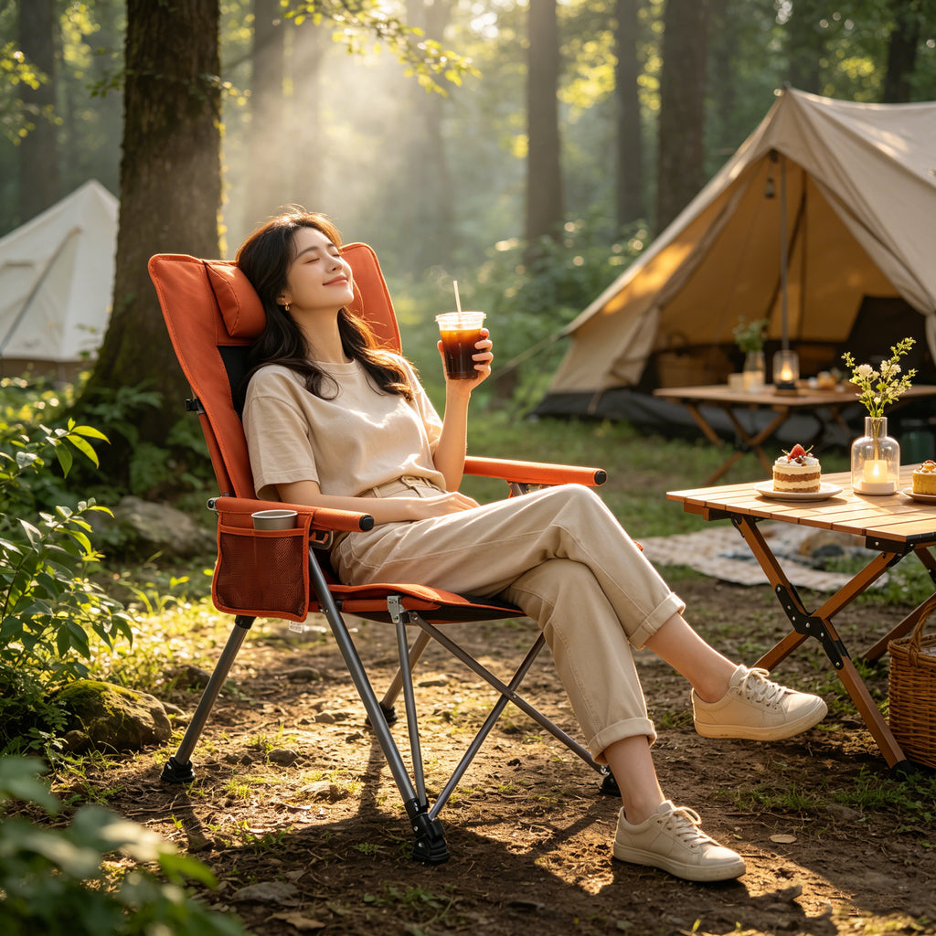5-Position Adjustable Reclining Camping Chair