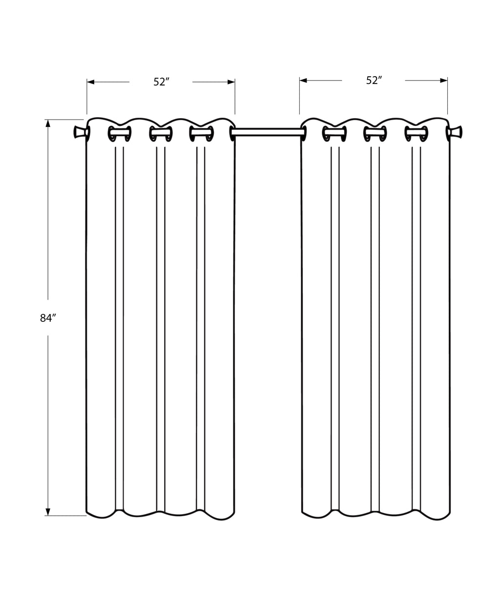 Blackout Curtain Panel Set - 54"W x 84"L
