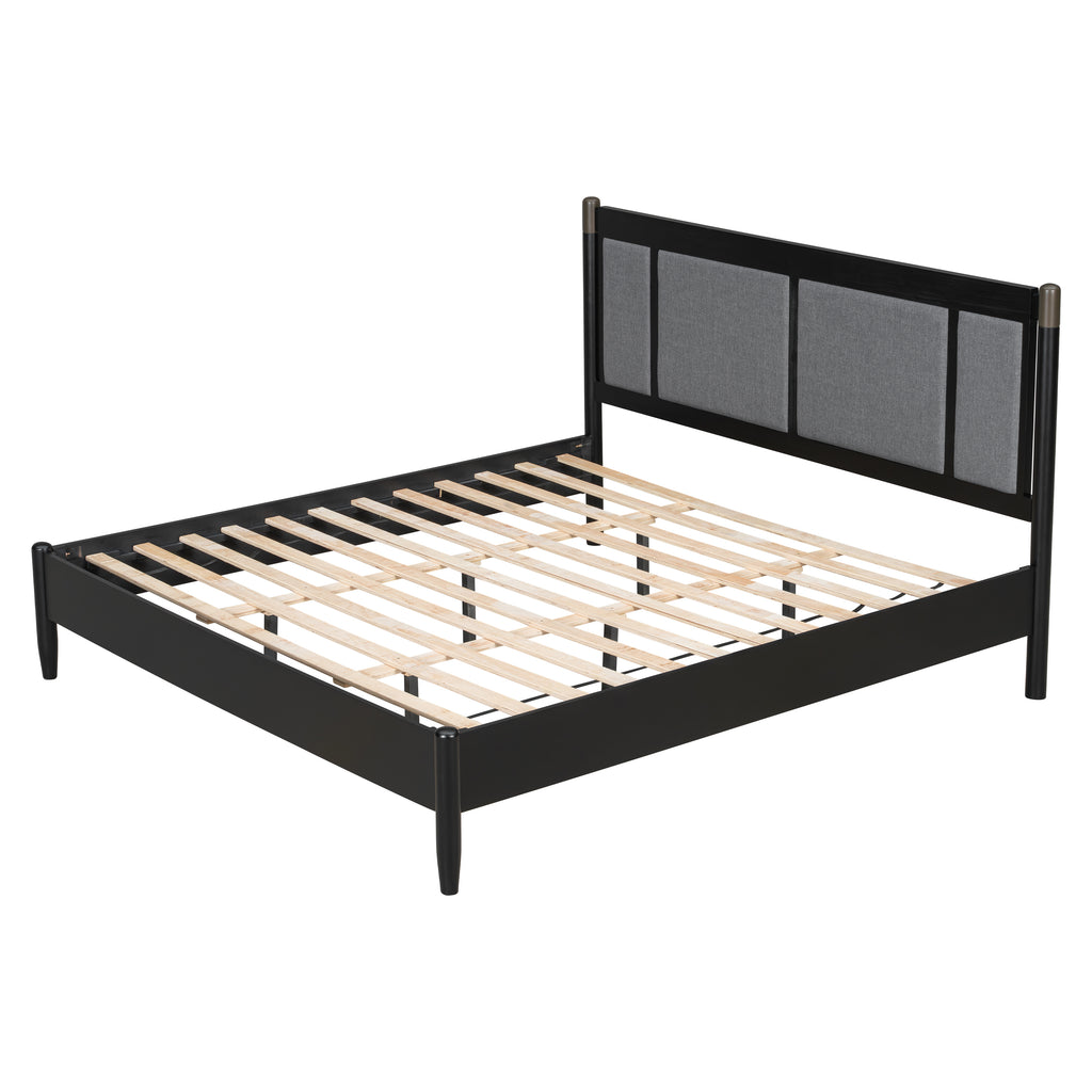 Solid Wood King Bed - Heavy Duty Support