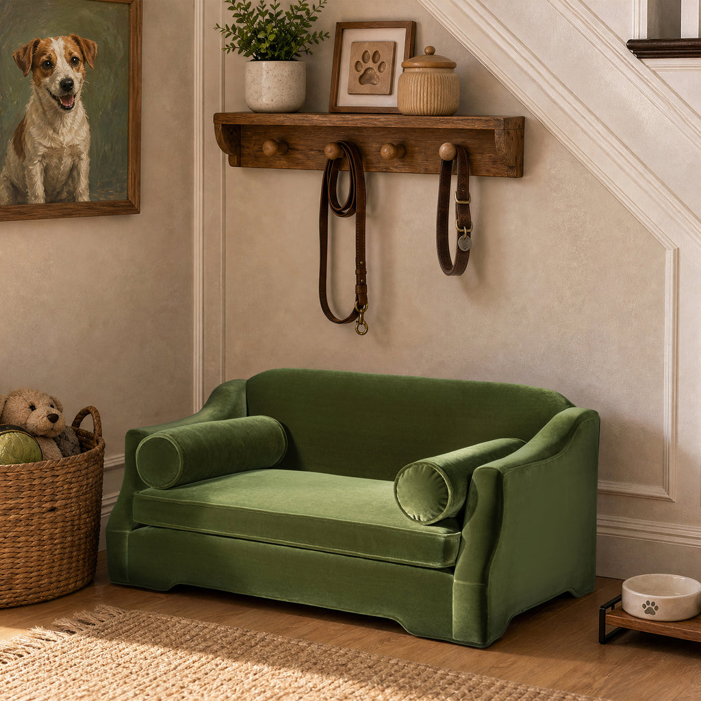 Paloma 35.5" Dog Sofa Bed, Medium, Olive