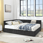 Queen Size Storage Upholstered Tufted Bed Frame