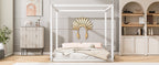 King Size Canopy Platform Bed with Support Legs