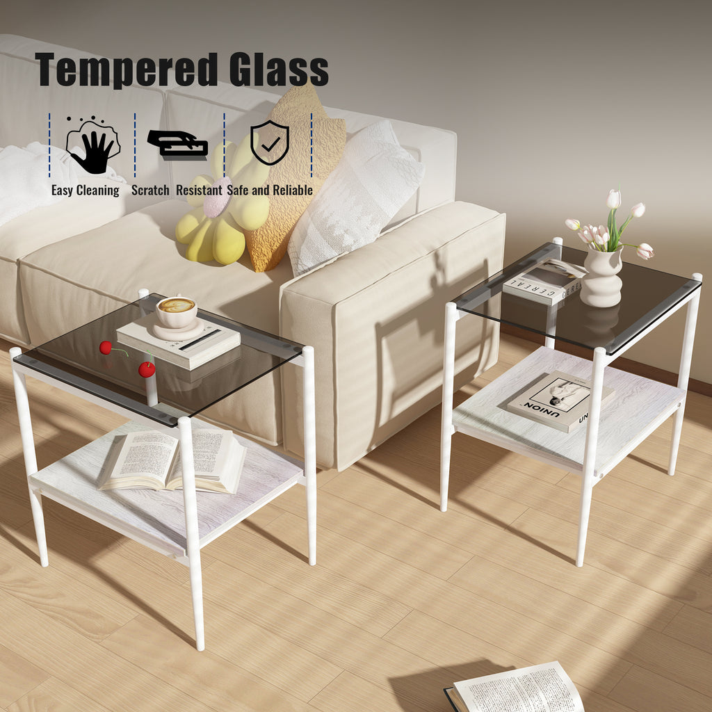 Set of 2 Rectangle End Tables