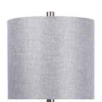 23" Contemporary Metal Table Lamp in Brushed Nickel
