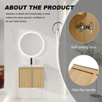 24" Floating Bathroom Vanity with Sink