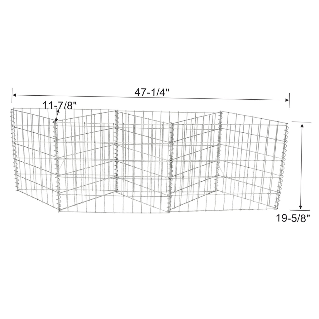 Galvanized Steel Gabion Basket with 3 Compartments