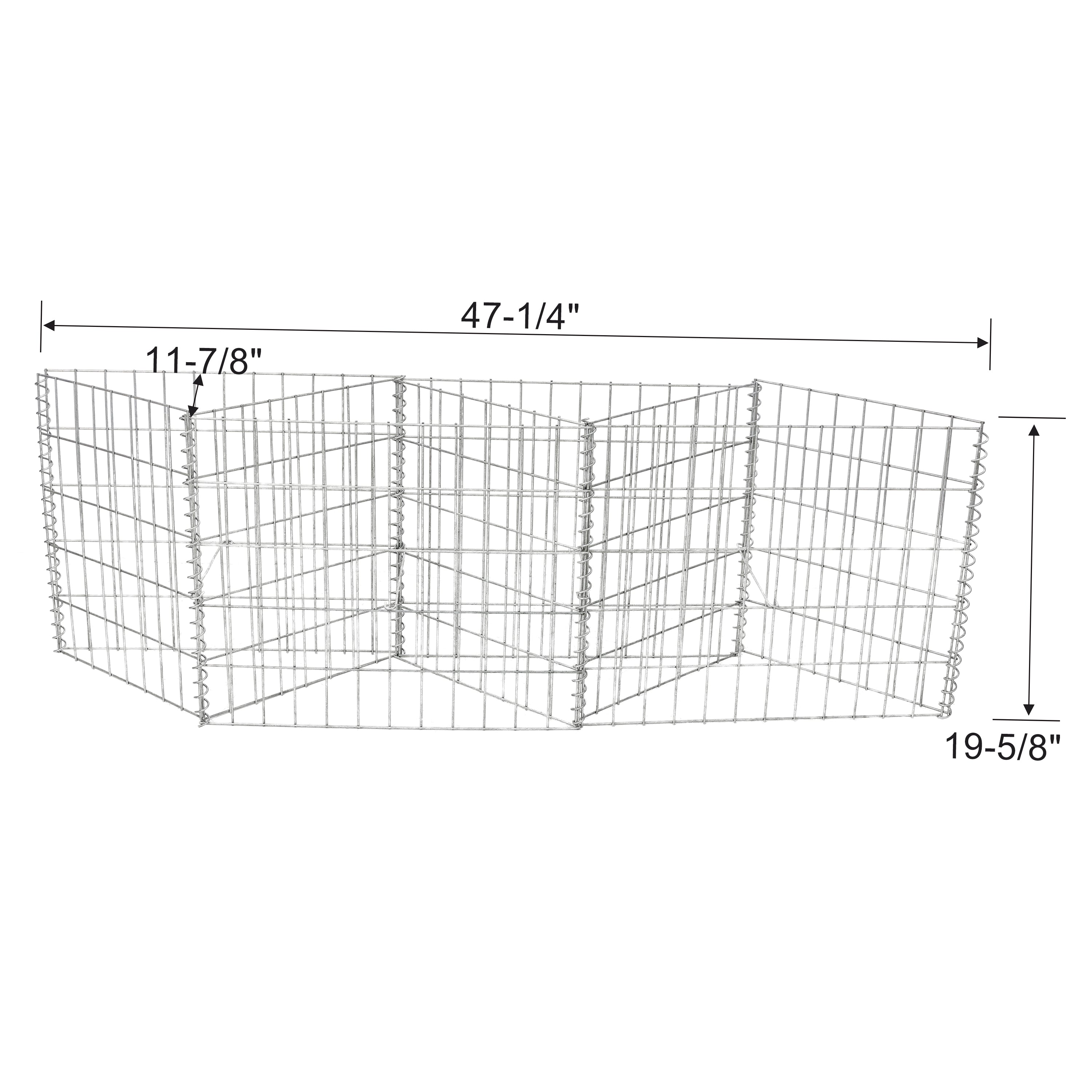 Galvanized Steel Gabion Basket with 3 Compartments