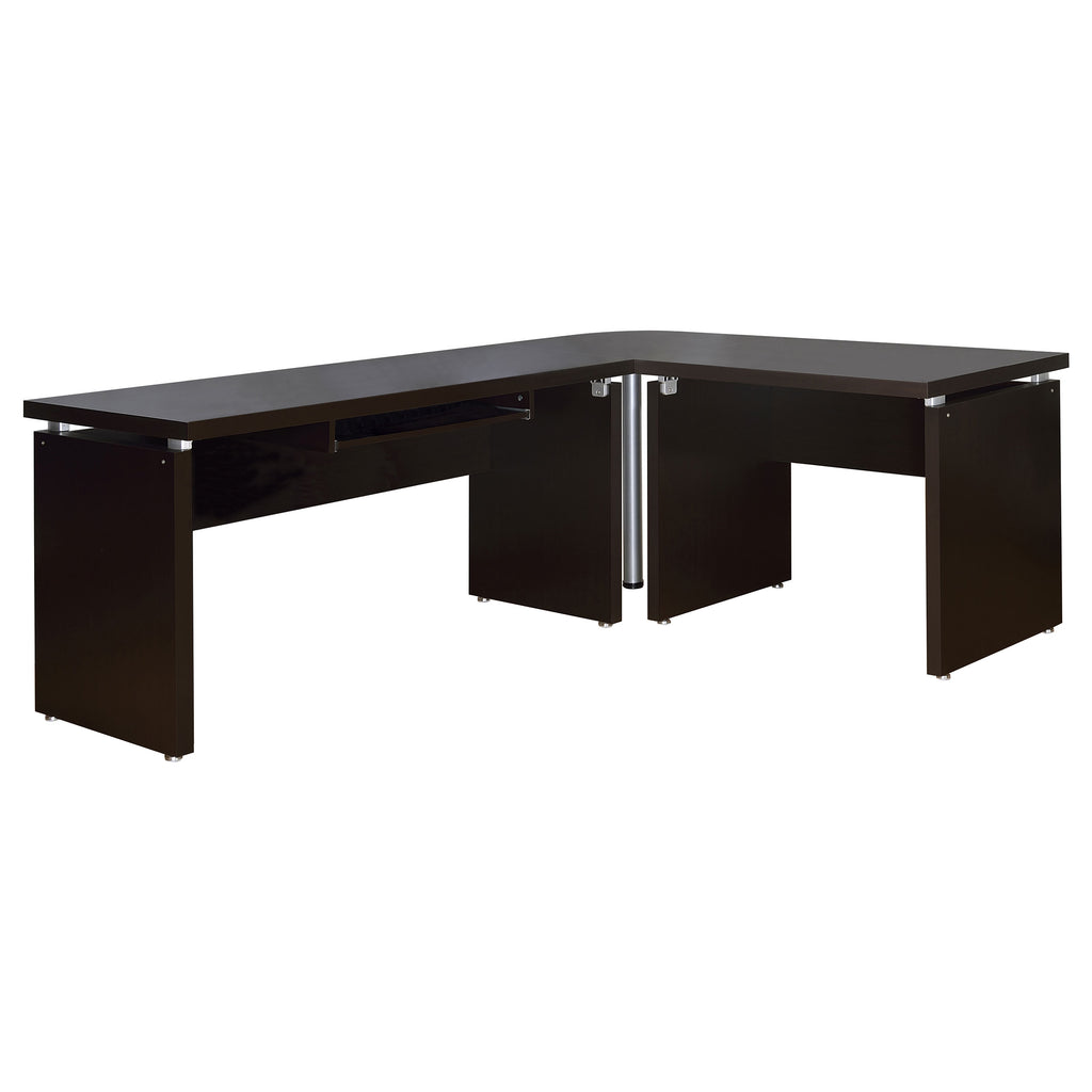 Ulloa Cappuccino 83-Inch L-Shaped Office Computer Desk