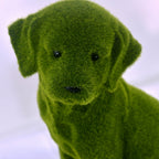 Flocked Dog Garden Statue - Style B