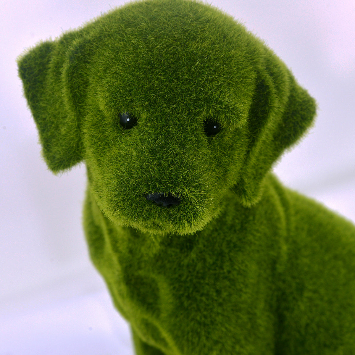 Flocked Dog Garden Statue - Style B