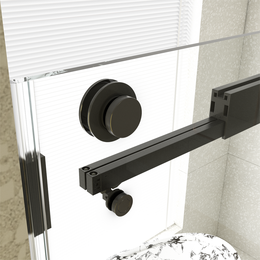 Frameless Double Sliding Soft-Close Shower Door - Matte