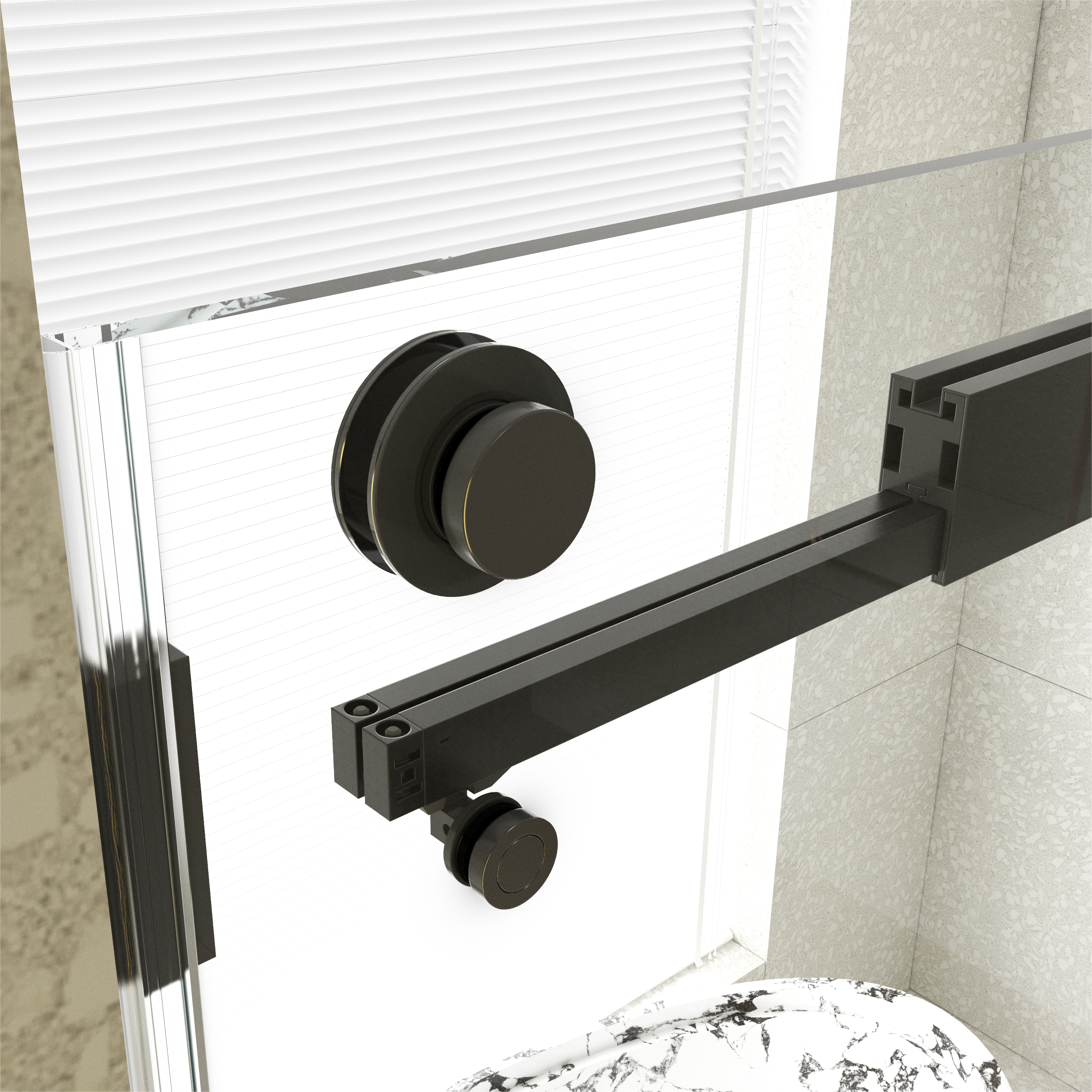 Frameless Double Sliding Soft-Close Shower Door - Matte