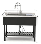 Freestanding Stainless Steel Utility Sink