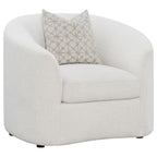 Rory Latte Sloped Arms Chair with Pillow