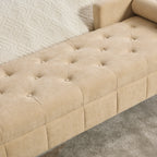 Upholstered Chenille Flip-Top Storage Bench