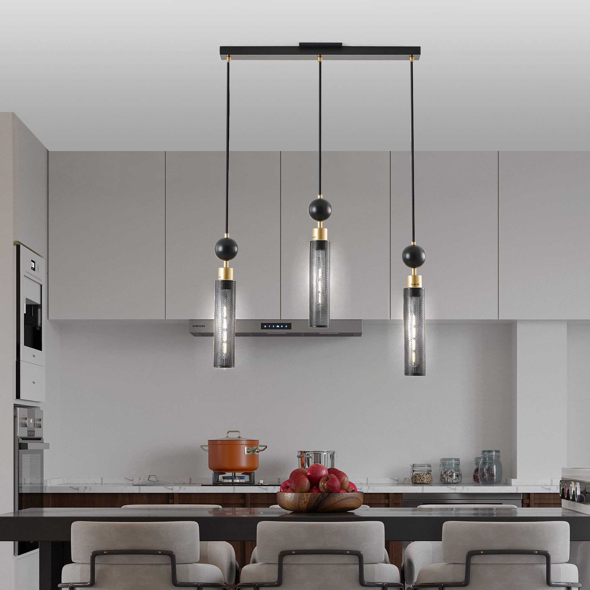 Modern 3-Light Pendant Chandelier