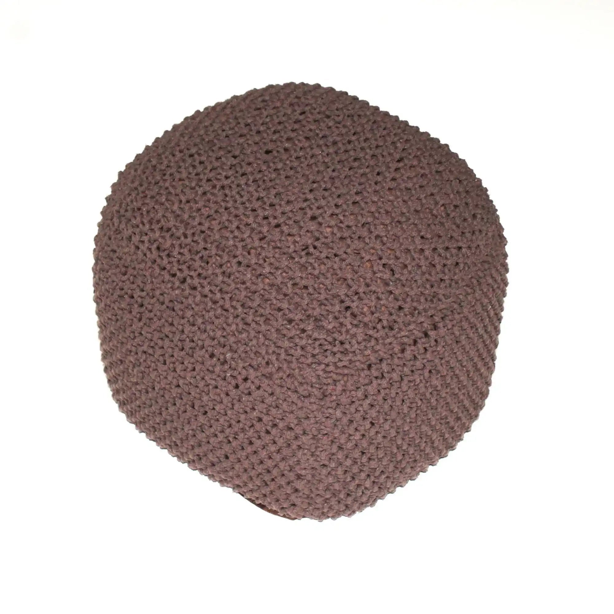 Semi Rounded Pouf Cable Knitted Perfect Seating