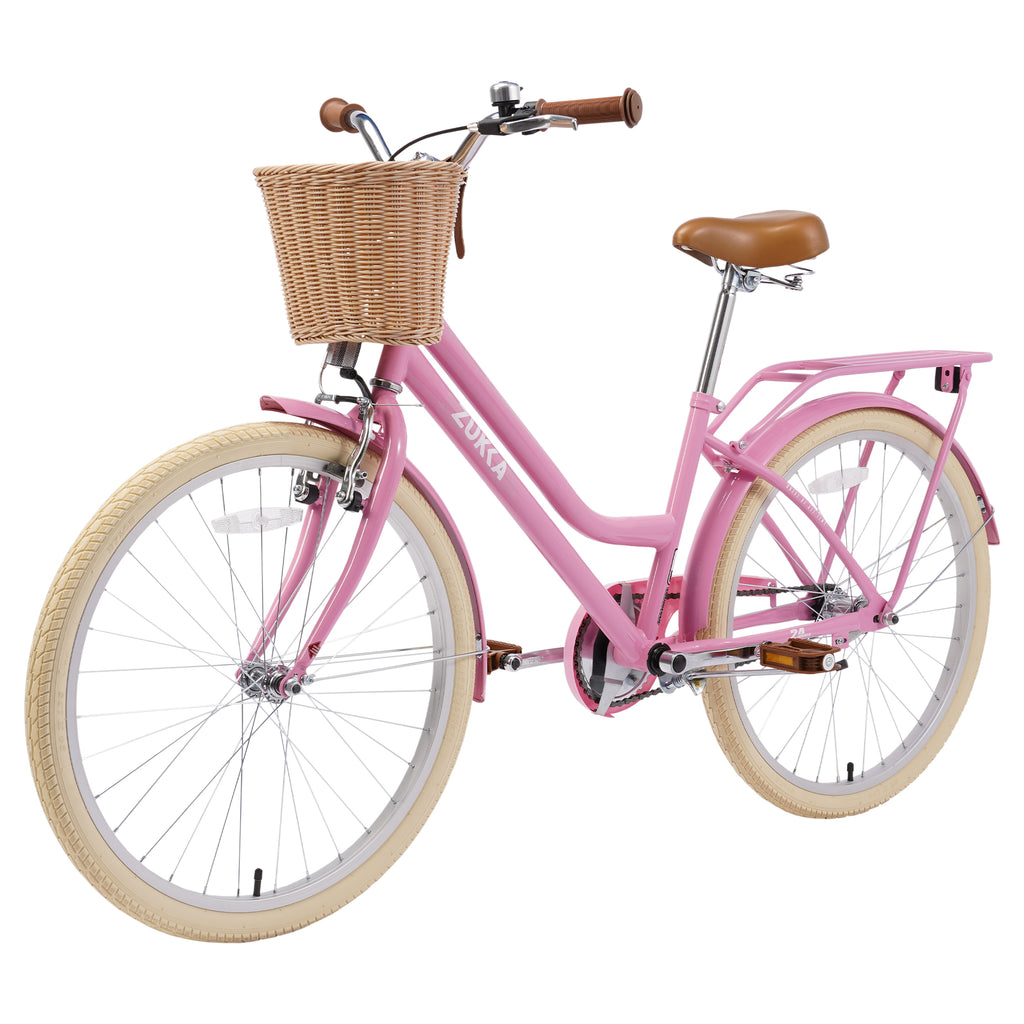 24 Inch Girls Bike, Steel Frame, Multiple Colors