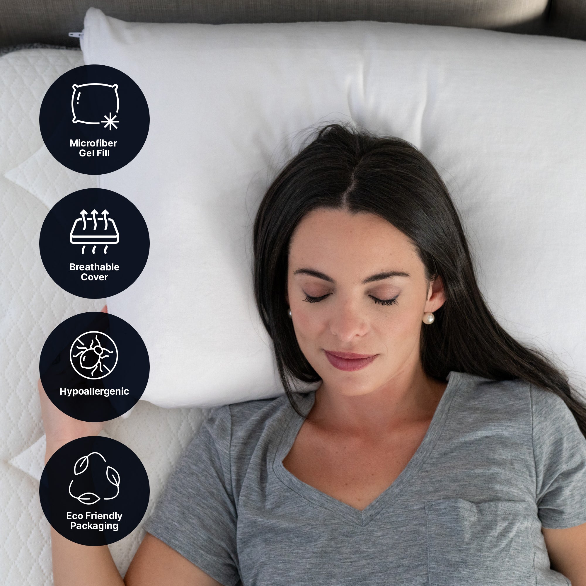 GhostPillow - Faux Down Comfort Pillow