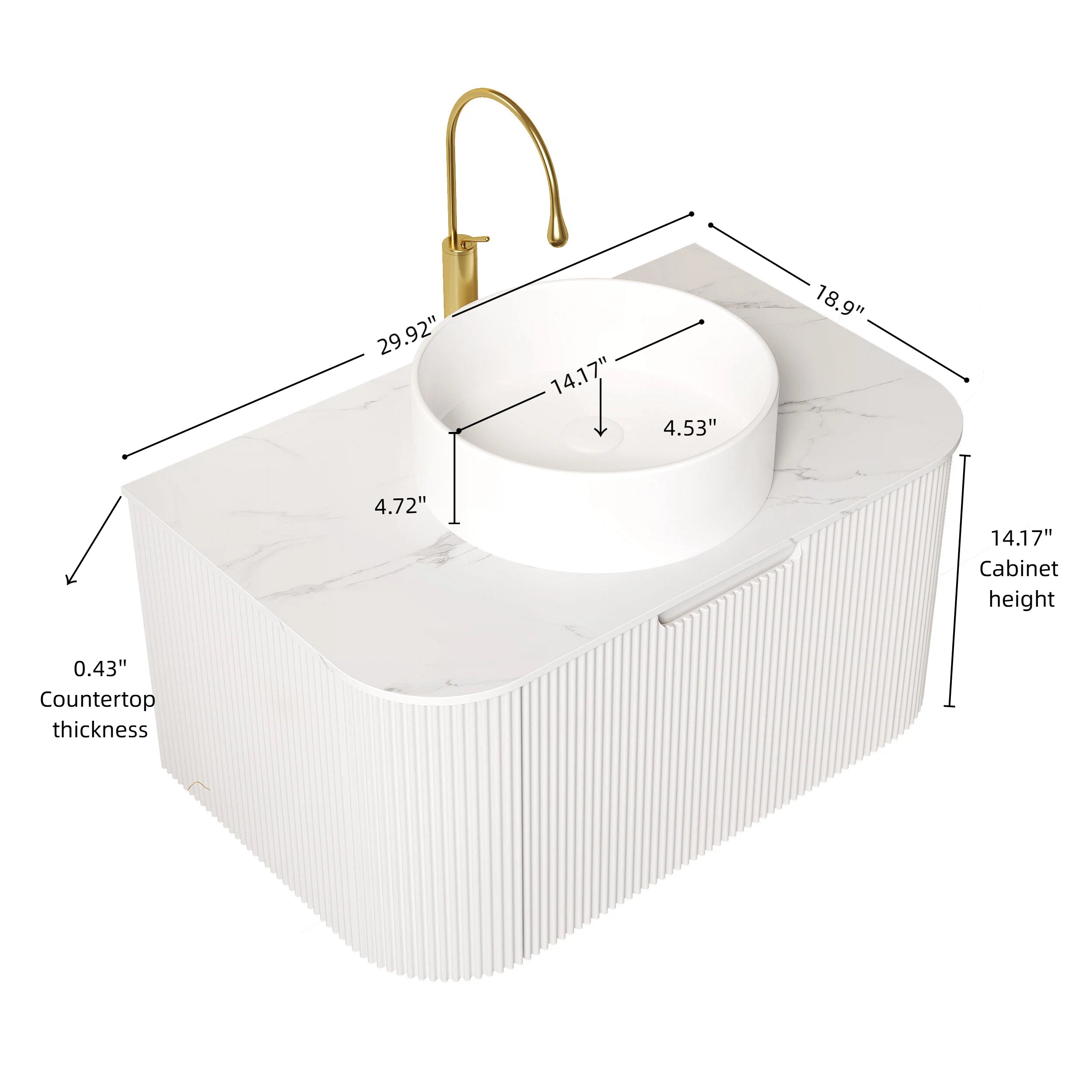 DINA 30" Bathroom Vanity & Sink