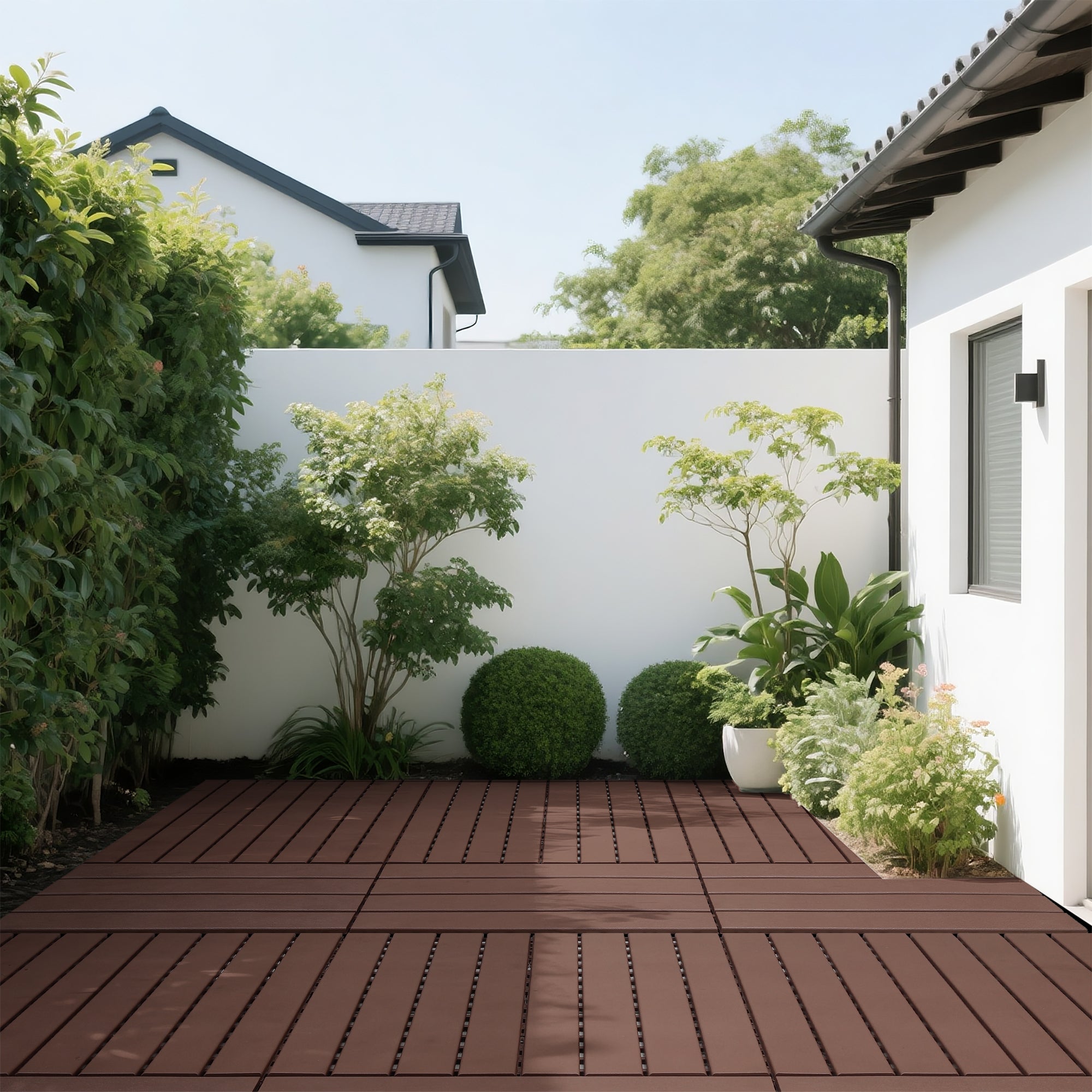 24 Pieces of Outdoor Terrace Deck Tiles