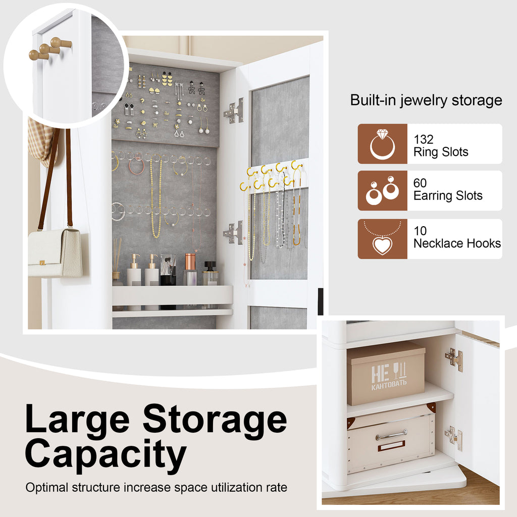 360° Rotating Makeup & Jewelry Cabinet