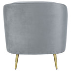 Grey Velvet Accent Chair