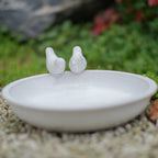 Handmade Ceramic Bird Bath, 11.8 Inch Glossy
