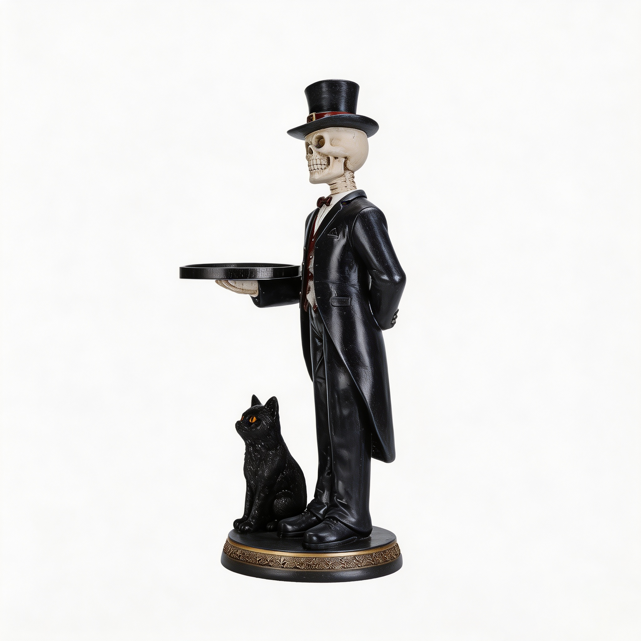 Halloween Skeleton Butler Floor Statue with Serving Tray