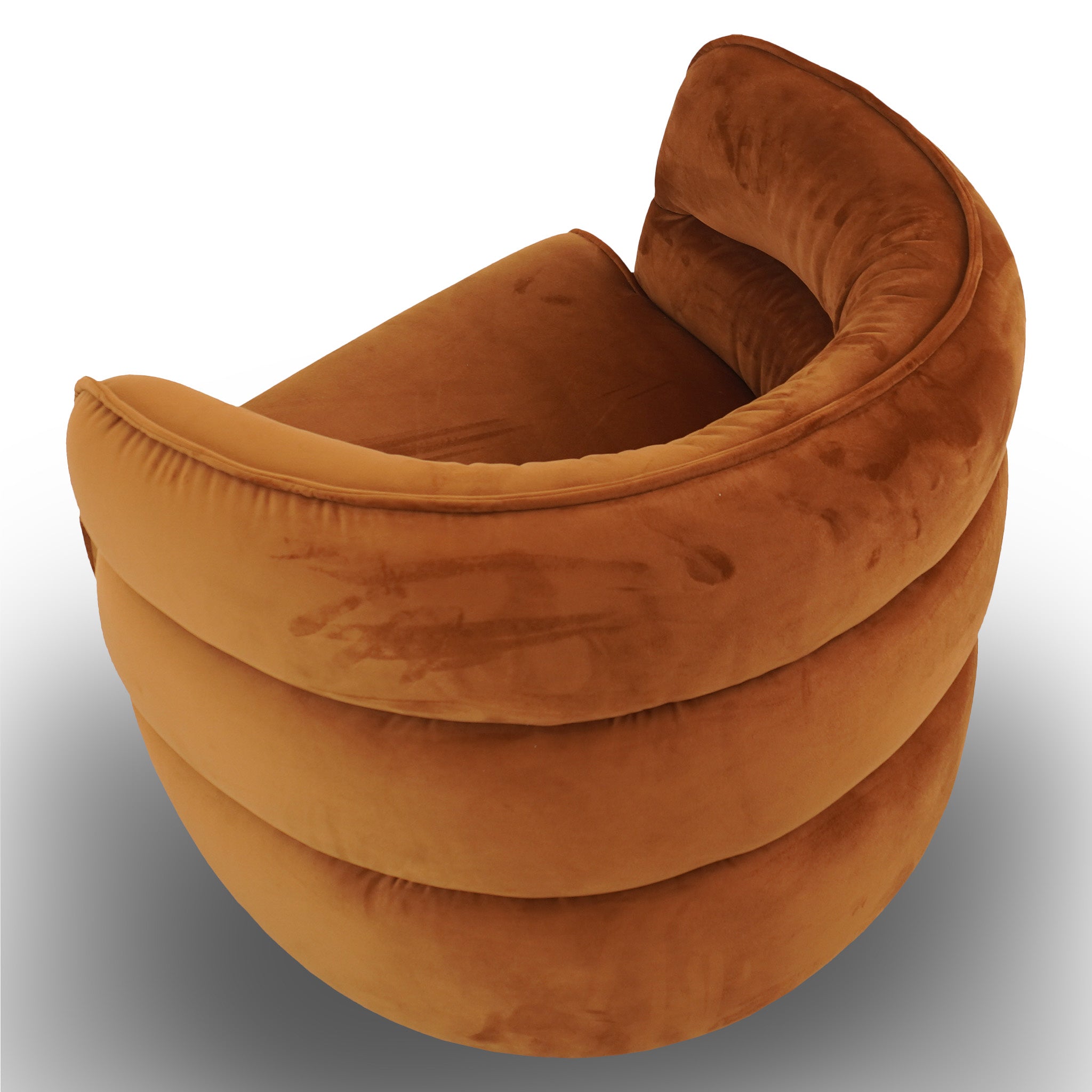 Walden Swivel Chair - Burnt