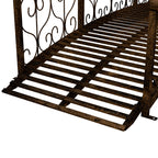Outsunny 7' Metal Arch Garden Bridge with Safety Siderails