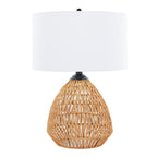 29" Contemporary Rattan Table Lamp