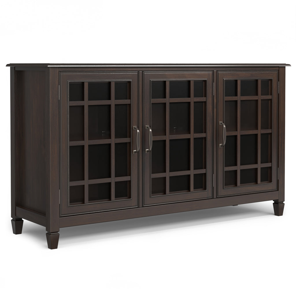 Connaught 60 Inch Wide Solid Wood Storage Cabinet Buffet in Chestnut