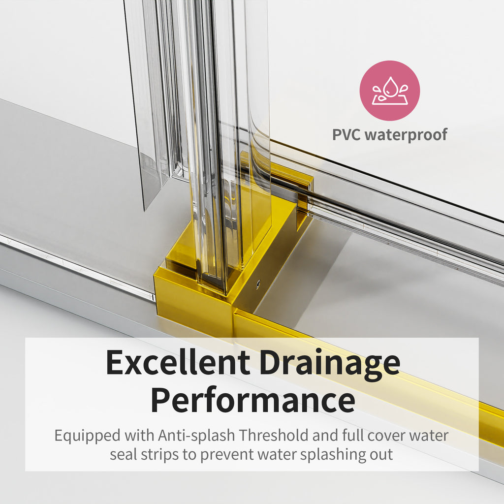 56-60" W * 76" H Frameless Shower Doors