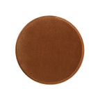 Edward 17.5" Round Upholstered Ottoman with Bullion Fringe